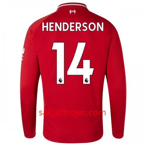 Liverpool Fodboldtrøjer Henderson 14 Hjemmebanesæt 2018/19 Langærmet Liverpool Fodboldtrøjer Henderson 14 Hjemmebanesæt 2018/19 Langærmet